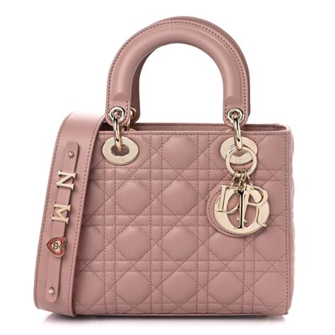 CHRISTIAN DIOR Lambskin Cannage Small My ABCDior Lady 